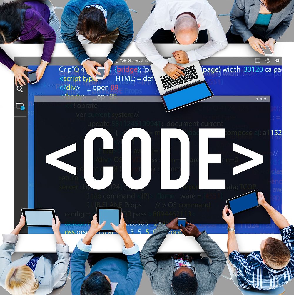 Code Programming Technology Language Developing Concept