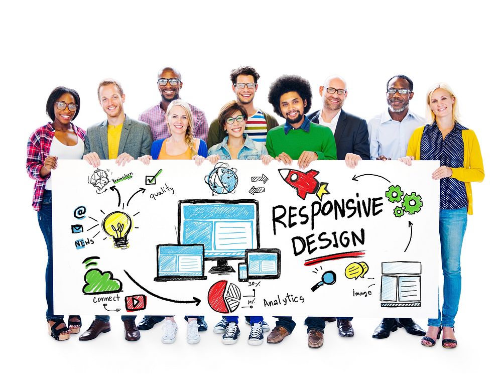 Responsive Design Internet Web Online People Banner Concept