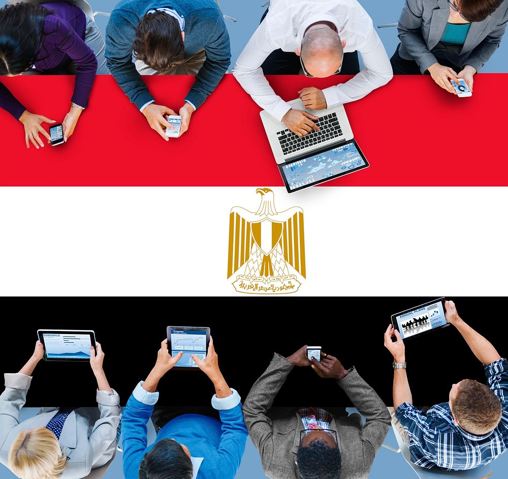 Egypt Flag Country Nationality Liberty Concept