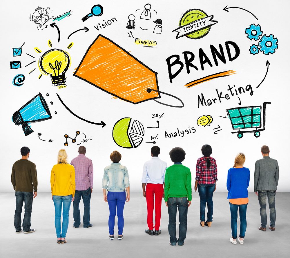 DIverse People Rear View Marketing Brand Concept