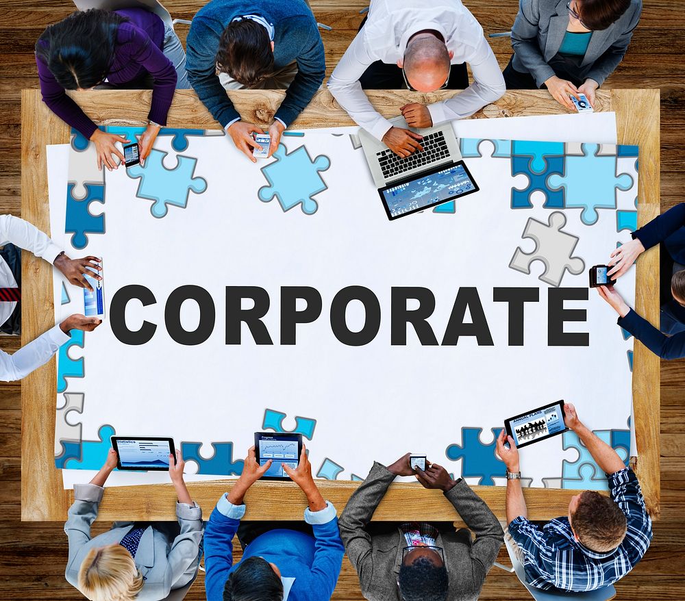 Corporate Business Team Collaboration Group Concept