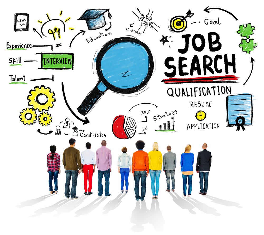 Ethnicity Business People Searching Job Search Recruitment Concept