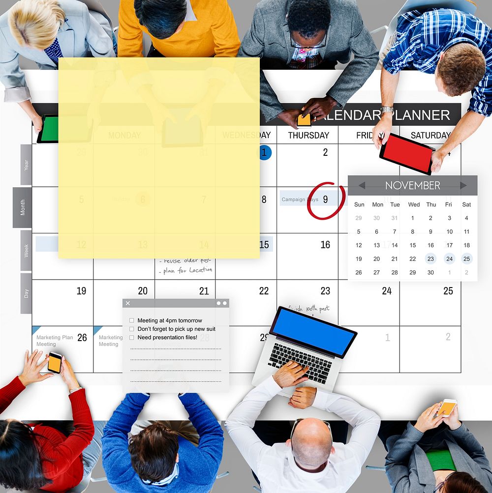 Schedule Planner Task Agenda Checklist Concept