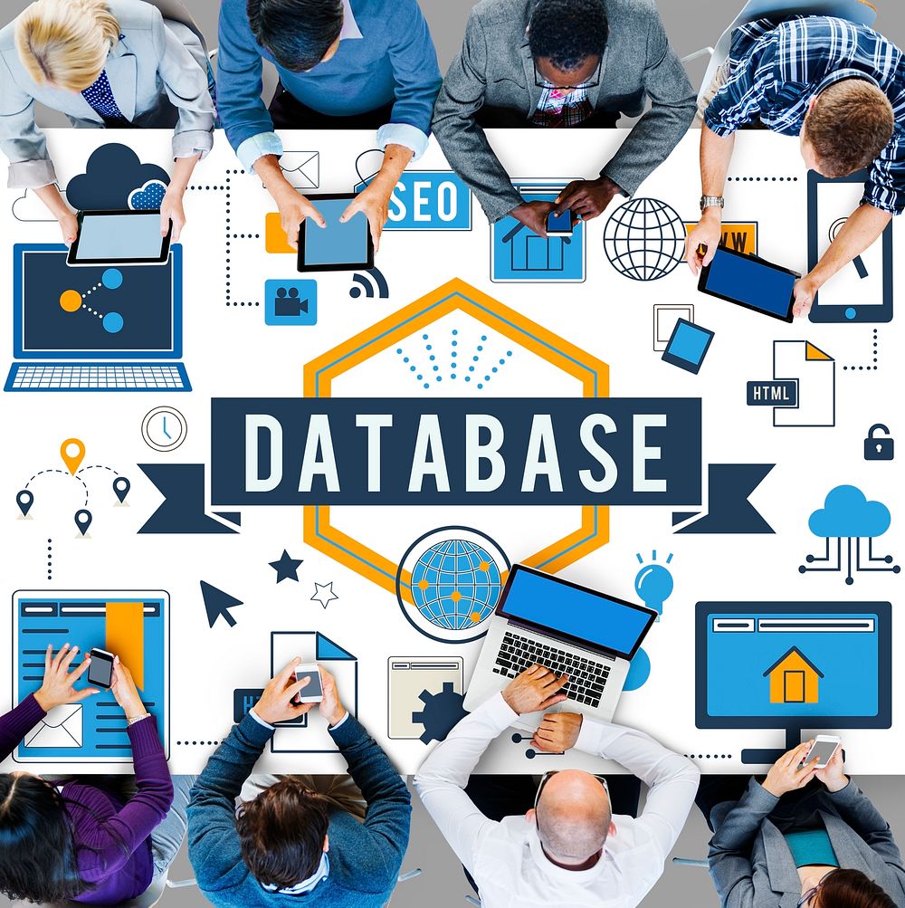 Database Computer System Digital Storage Concept