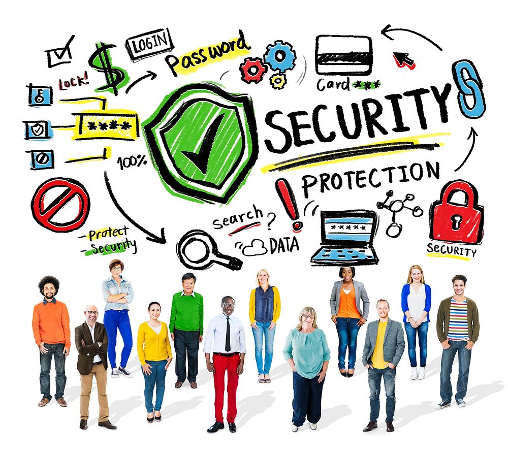 Multi Ethnic Group Security Protection Information Concept