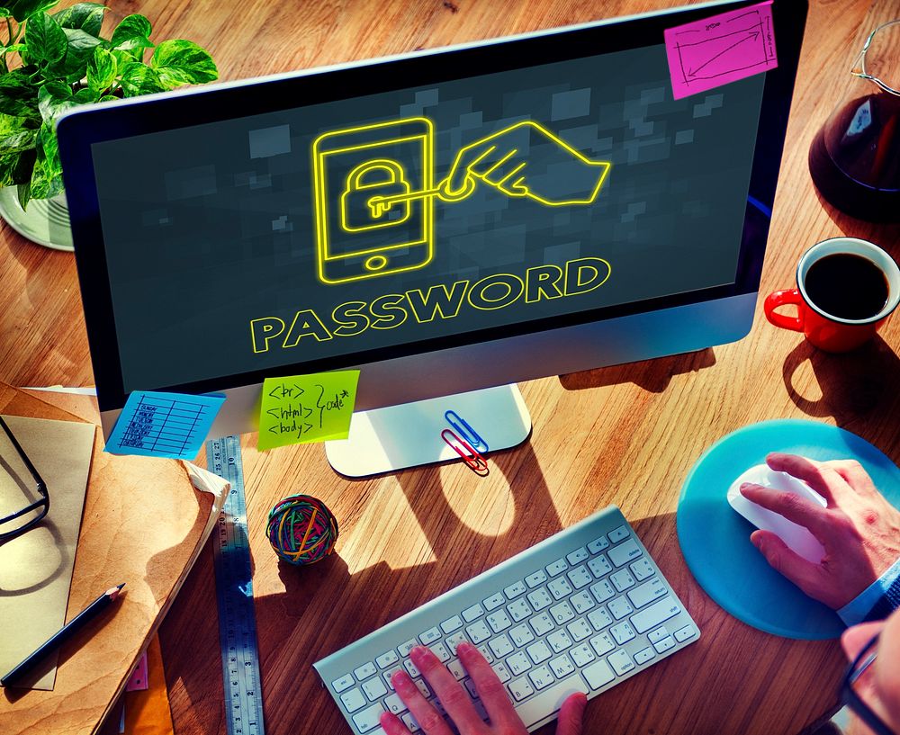 Password Online Network Security Technology Graphic Concept