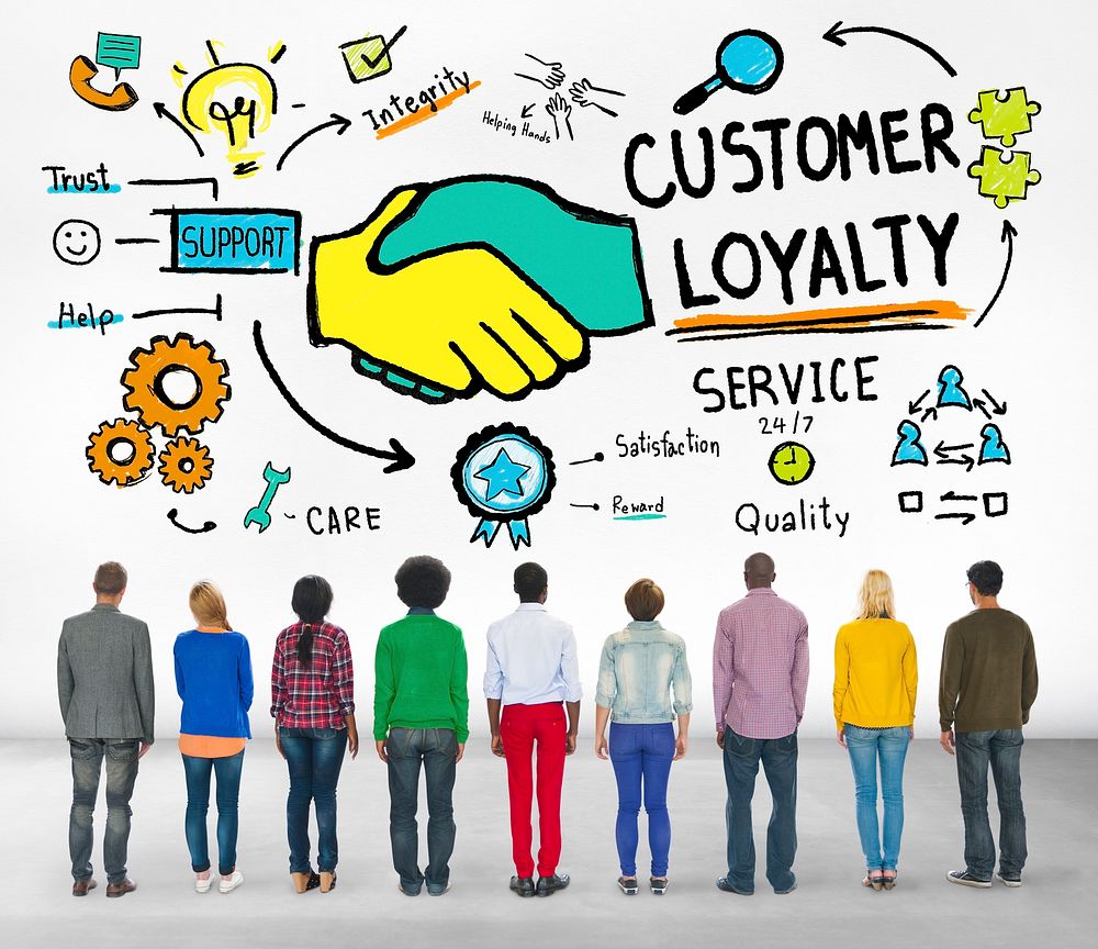 Customer Loyalty Service Support Care Trust Casual Concept