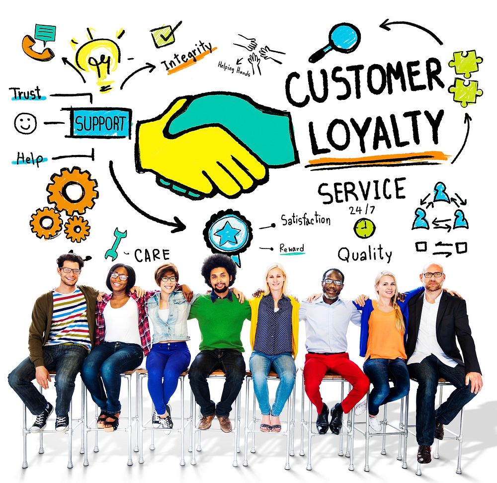 Customer Loyalty Service Support Care Trust Casual Concept