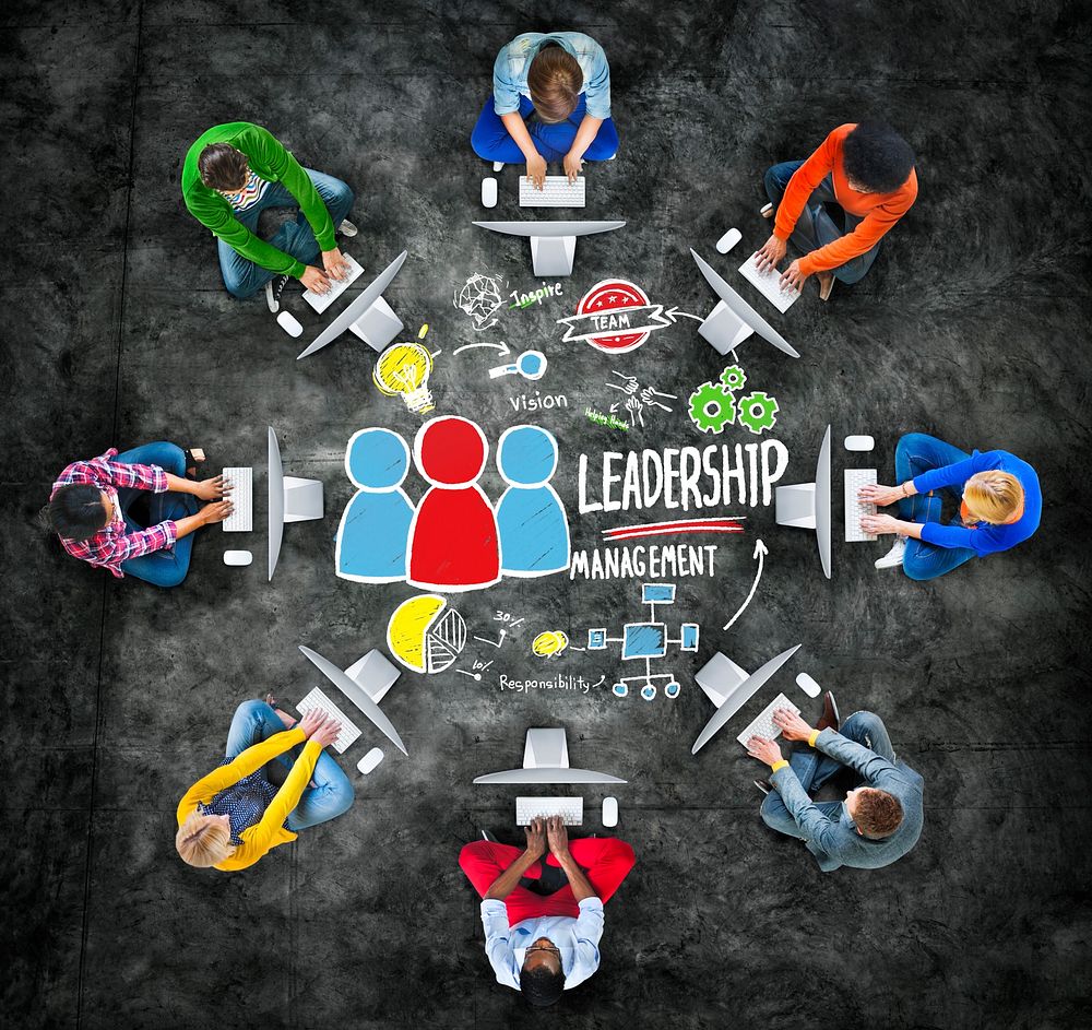Diversity Casual People Leadership Management Digital Communication Meeting Concept