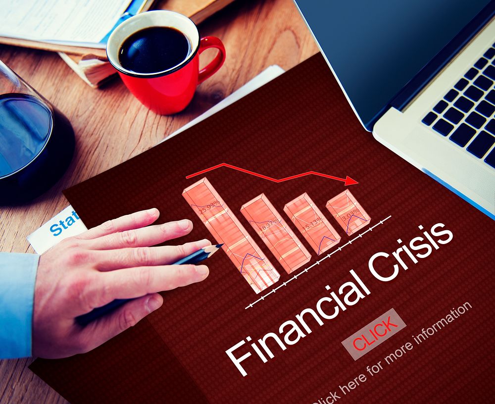 Financial Crisis Depression Failure Decrease Concept