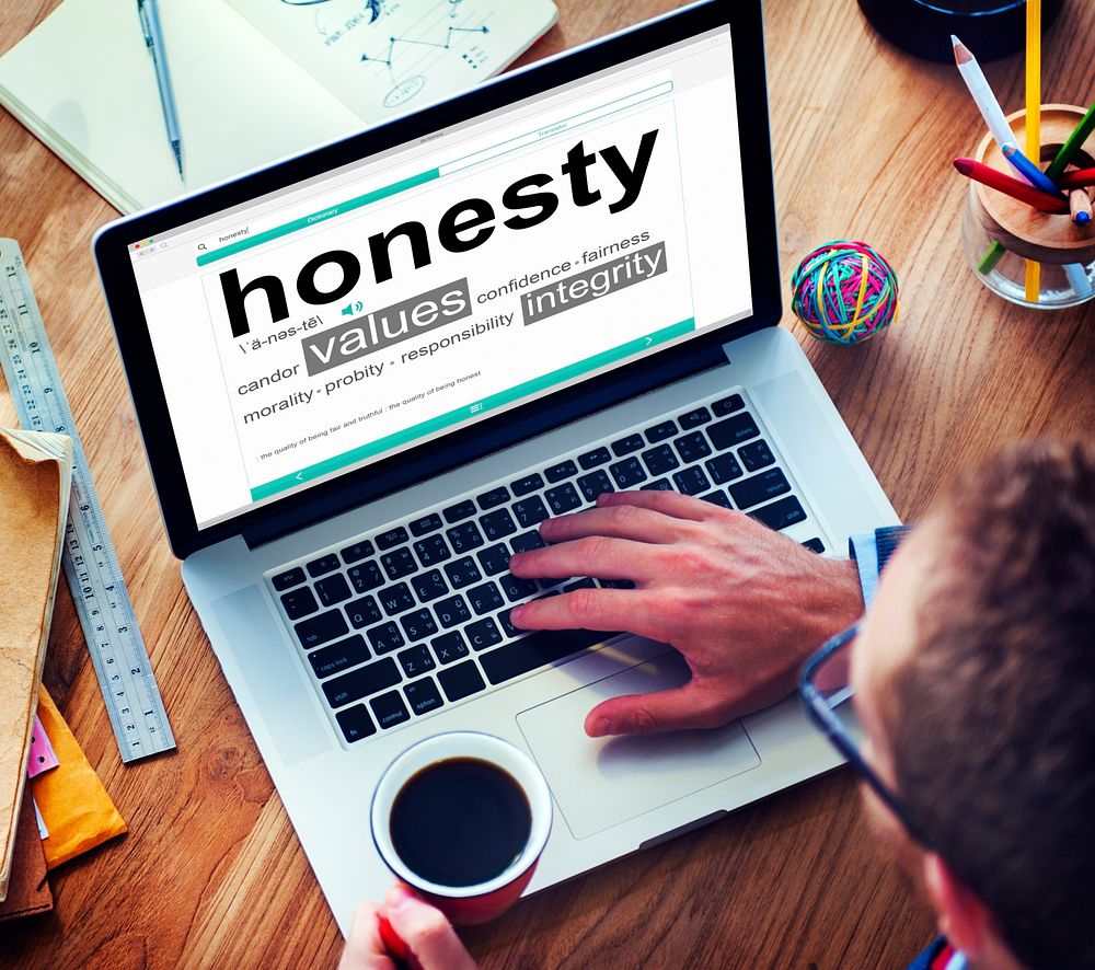 Digital Dictionary Honesty Values Integrity Concept