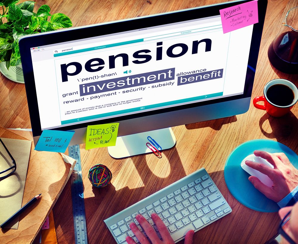 Pension Retirement Income compensation Office Business Concept