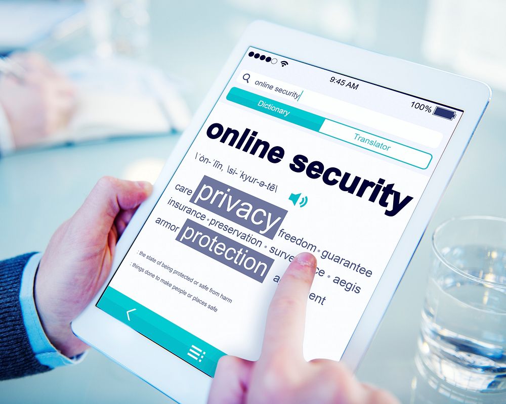 Digital Online Security Protection Searching Concept
