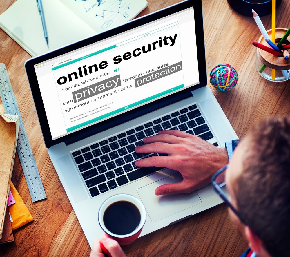 Digital Online Security Protection Searching Concept