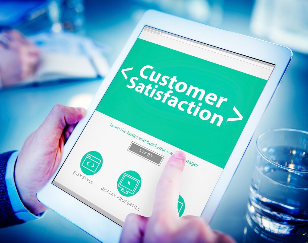 Business Online Customer Satisfaction Working Concept