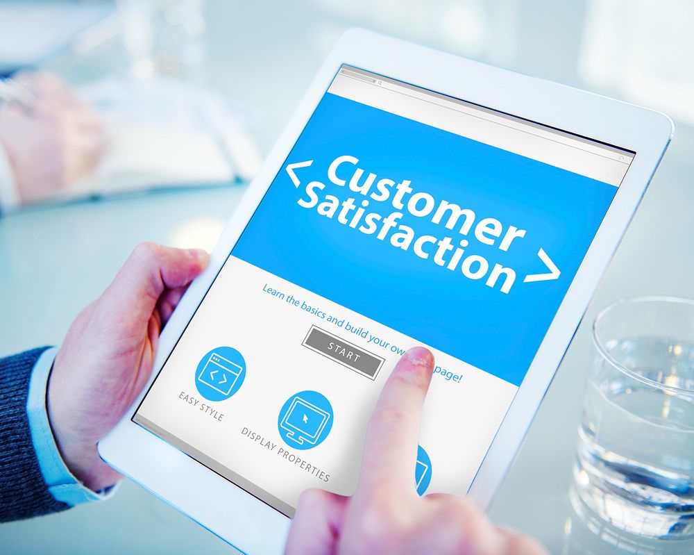 Business Online Customer Satisfaction Working Concept