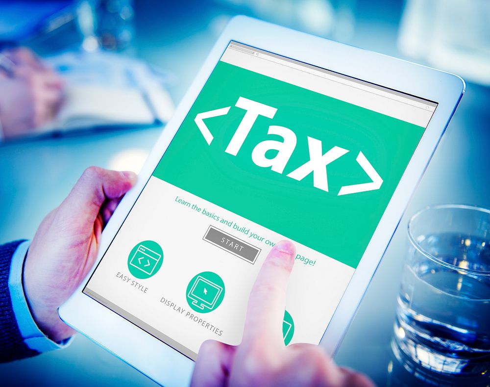 Digital Online Tax Payment Policy Office Concept