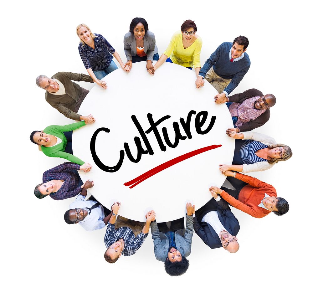 Diverse People in a Circle with Culture Concept