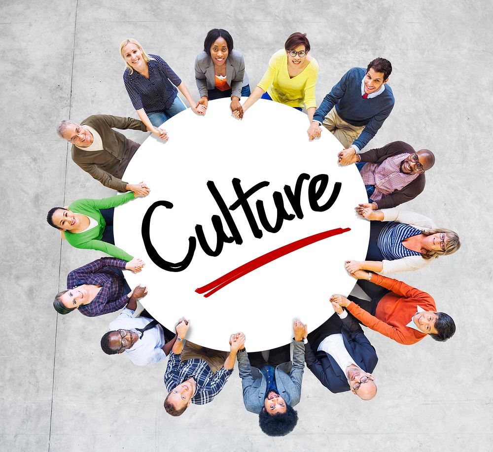 Diverse People in a Circle with Culture Concept