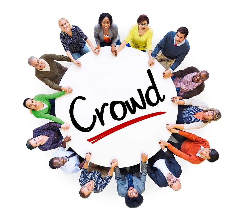 Diverse People in a Circle with Crowd Concept