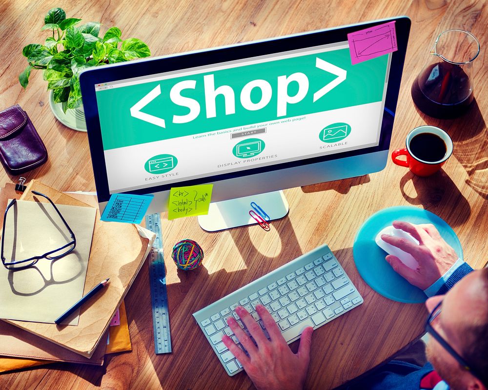 Digital Online Shop Commerce Market Office Concept