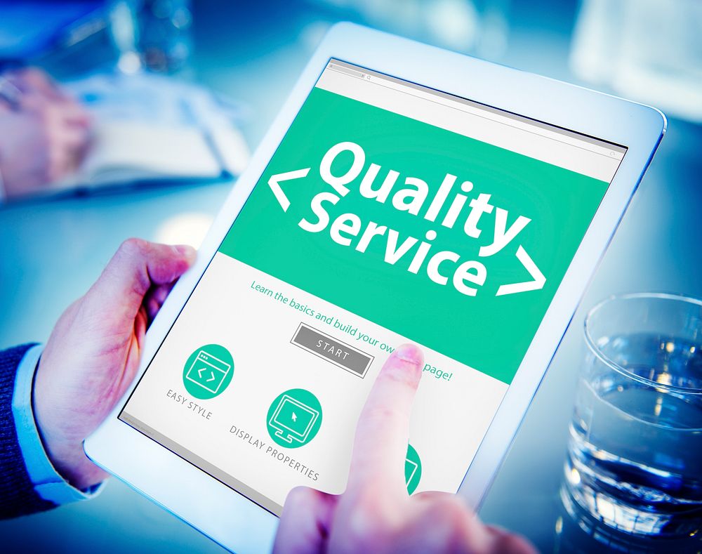Digital Online Quality Service Office Working Concept