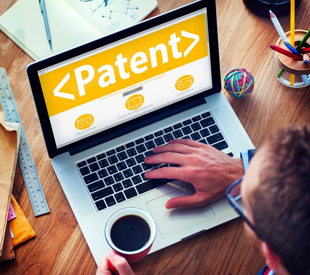 Digital Online Patent Branding Office Working Concept