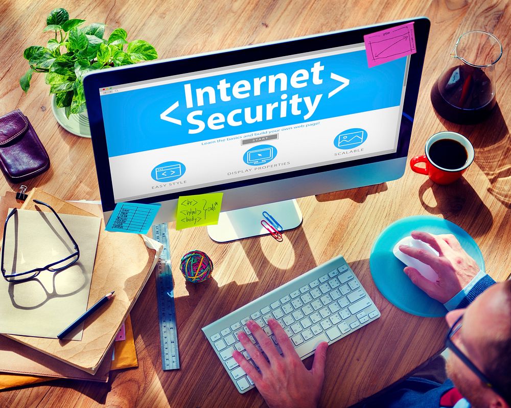 Digital Internet Security Protection Searching Concept
