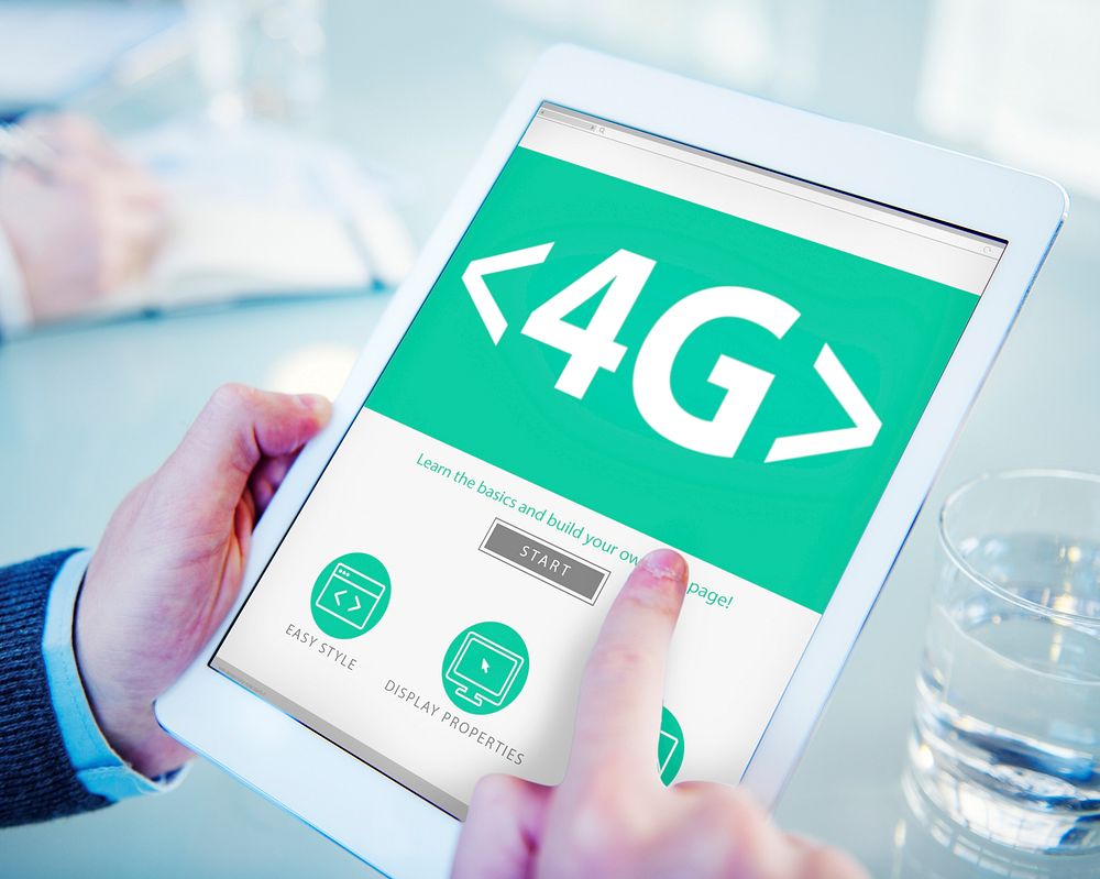4G Internet Speed Network Search Concepts