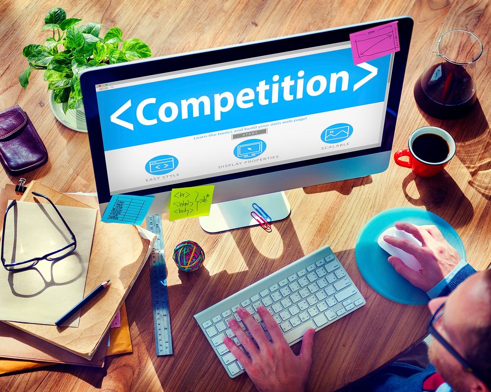 Competition Marketing Business Analysis Working Concept