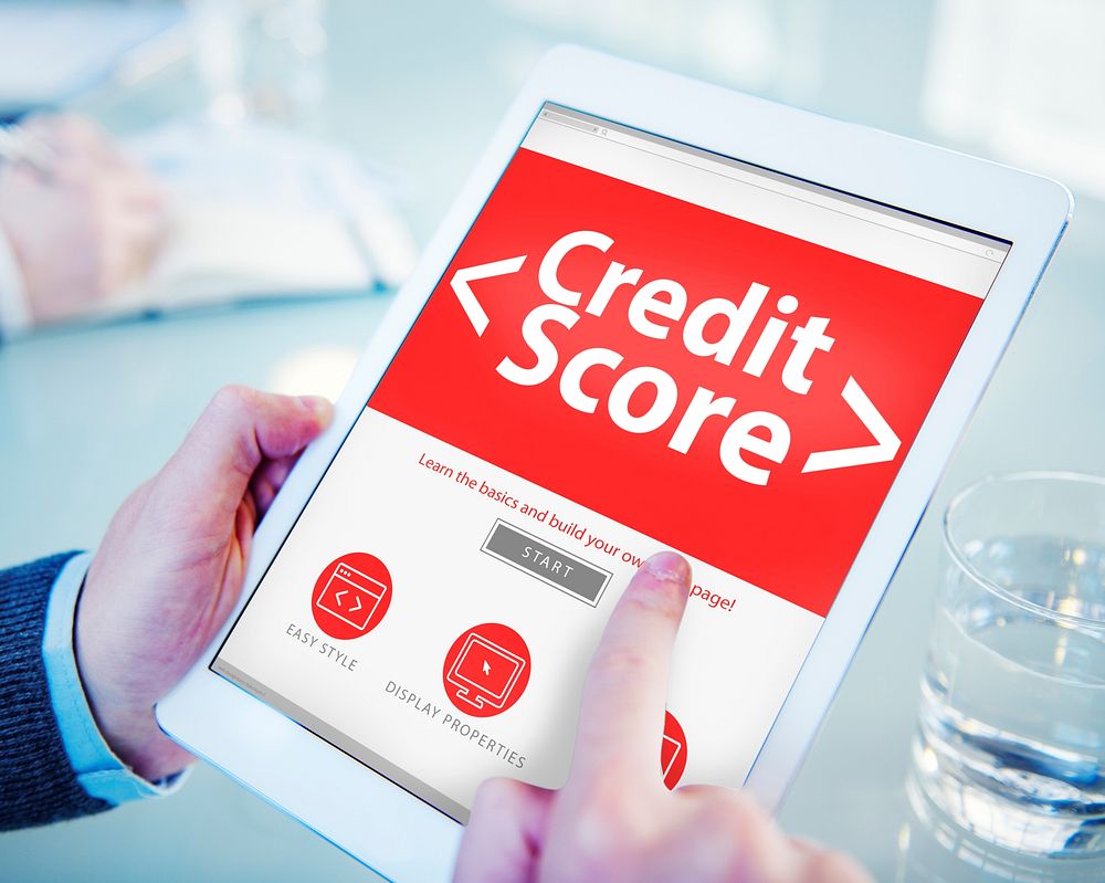 Digital Online Credit Score Finance Rating Record Concept