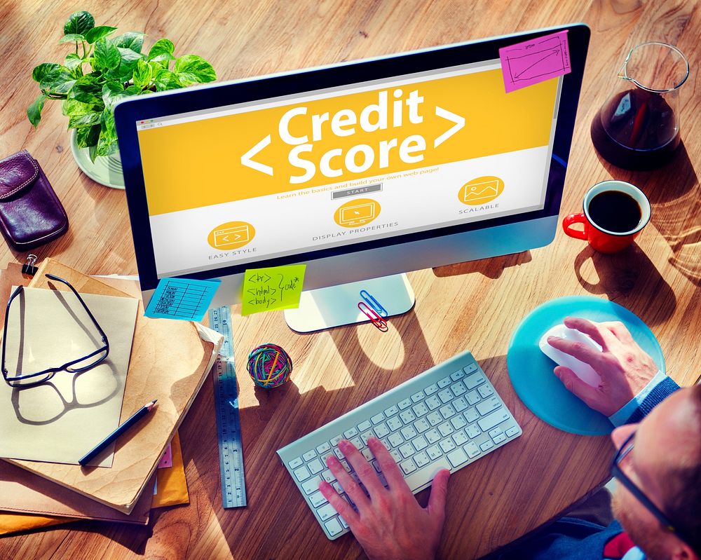 Digital Online Credit Score Finance Rating Record Concept