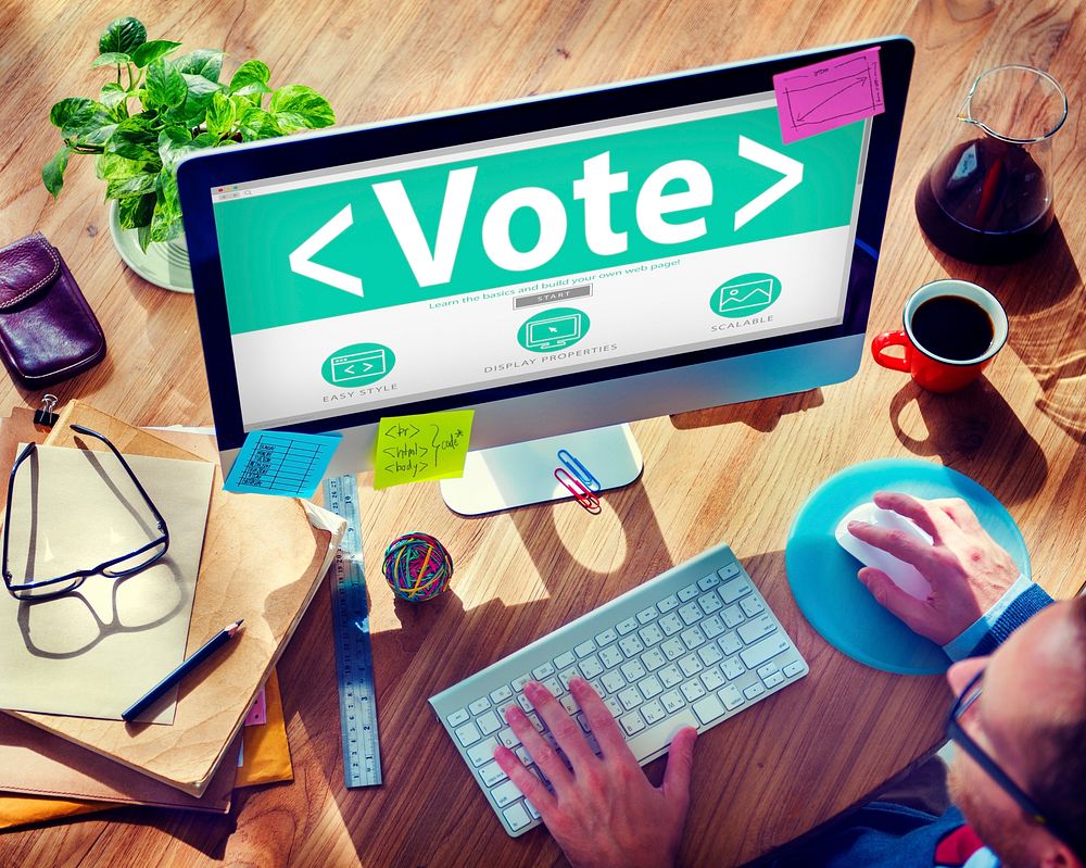 Digital Online Vote Democracy Politcs Election Government Concept