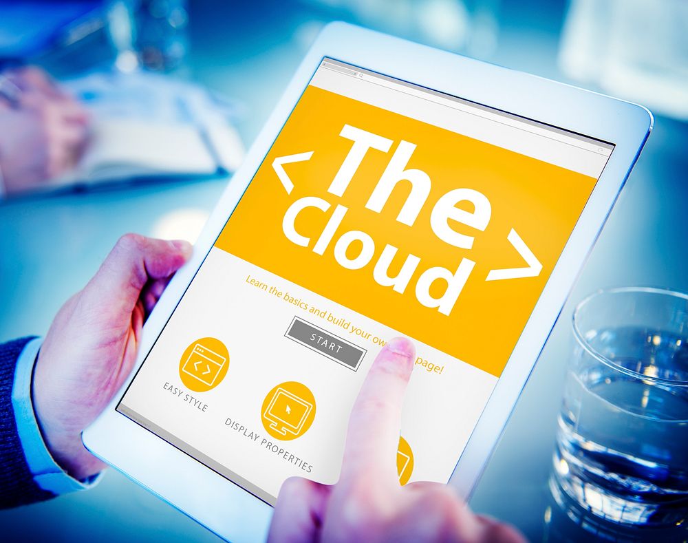 The Cloud Data Center Technology Online Internet Concept