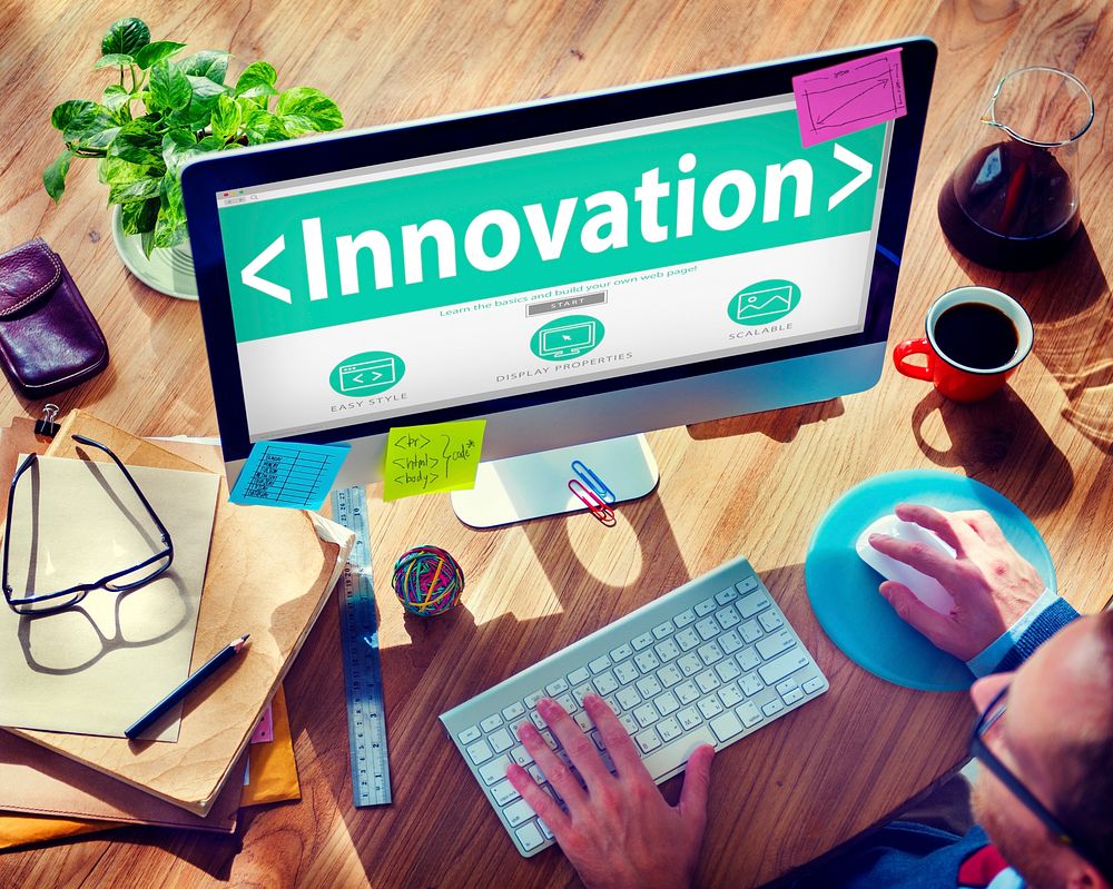 Digital Online Innovation Development Web Page Browsing Concept