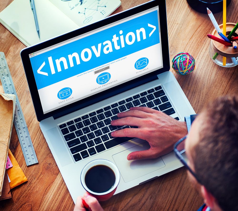 Digital Online Innovation Development Web Page Browsing Concept