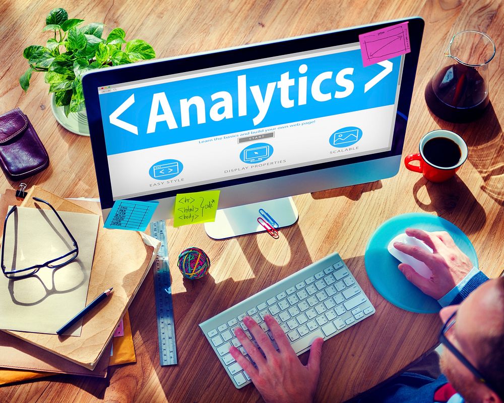 Business Online Analytics Information Office Working Concept
