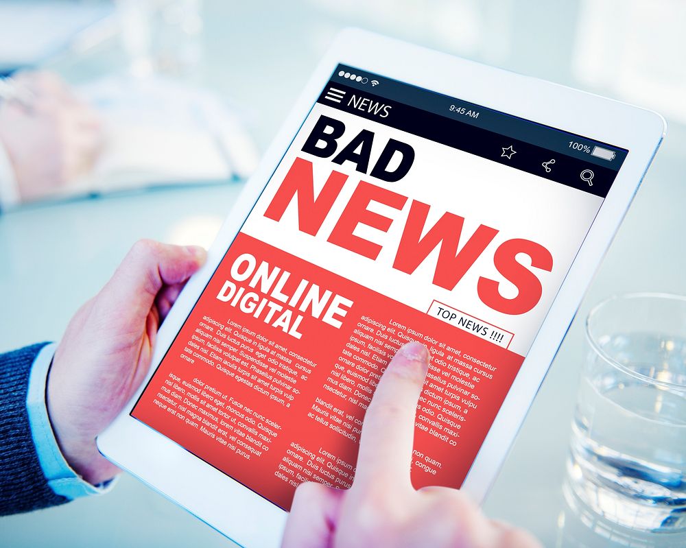 Digital Online Update Bad News Concept