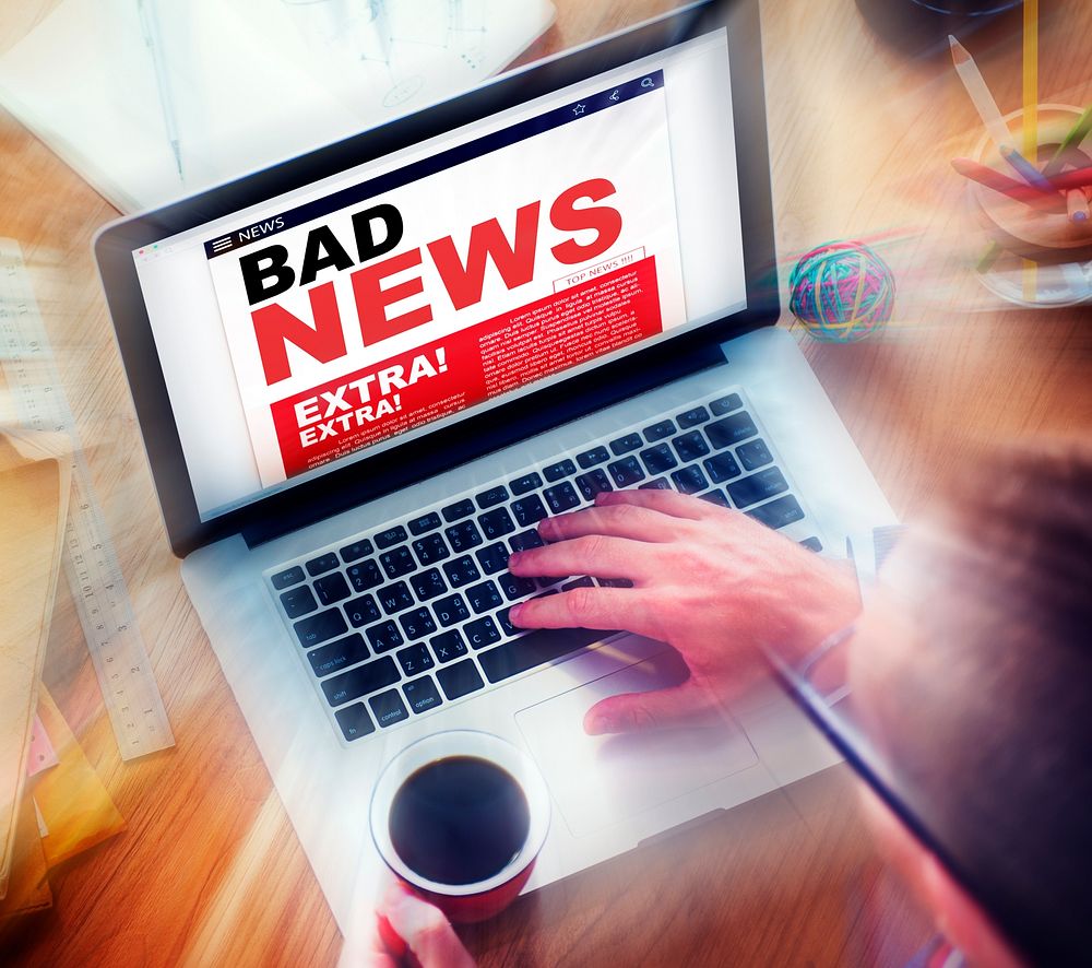 Digital Online Update Bad News Concept