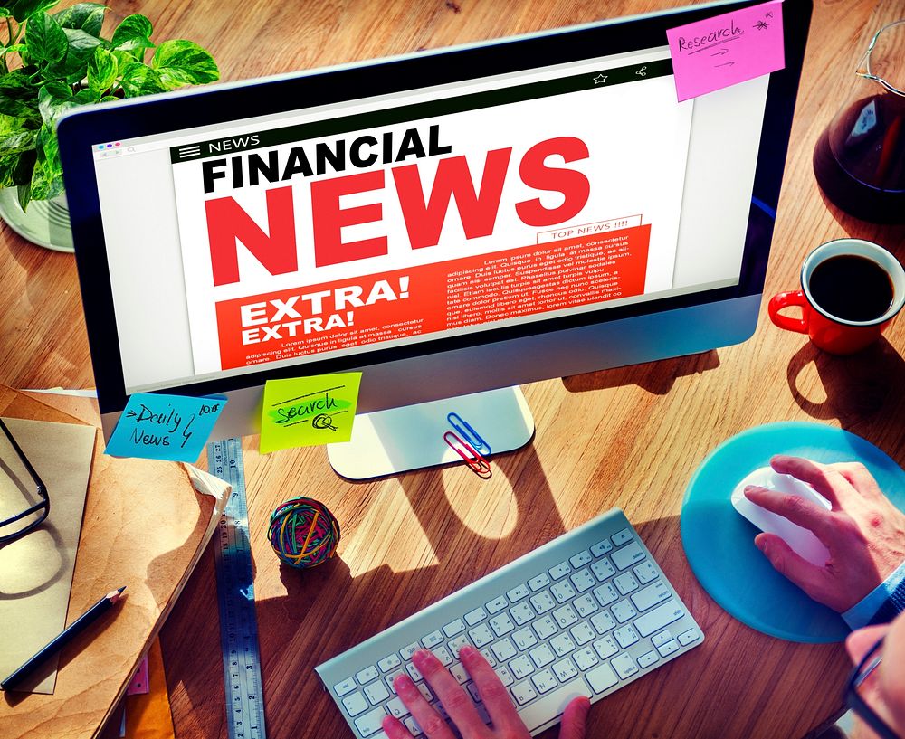 Digital Online Update Financial News Concept