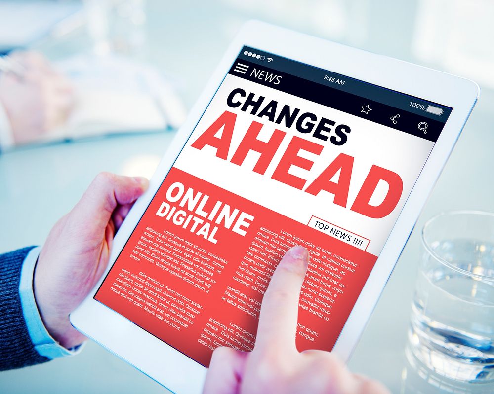 Digital Online News Changes Ahead Future Working Concept