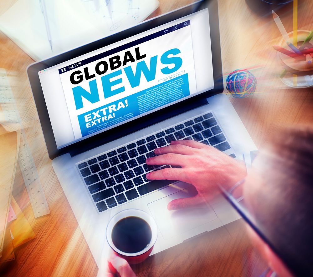 Digital Online Update Global News Concept
