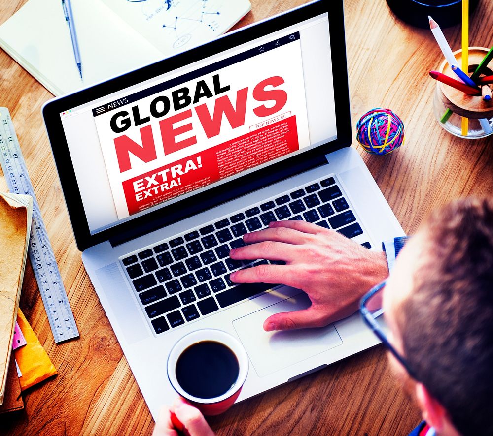 Digital Online Update Global News Concept