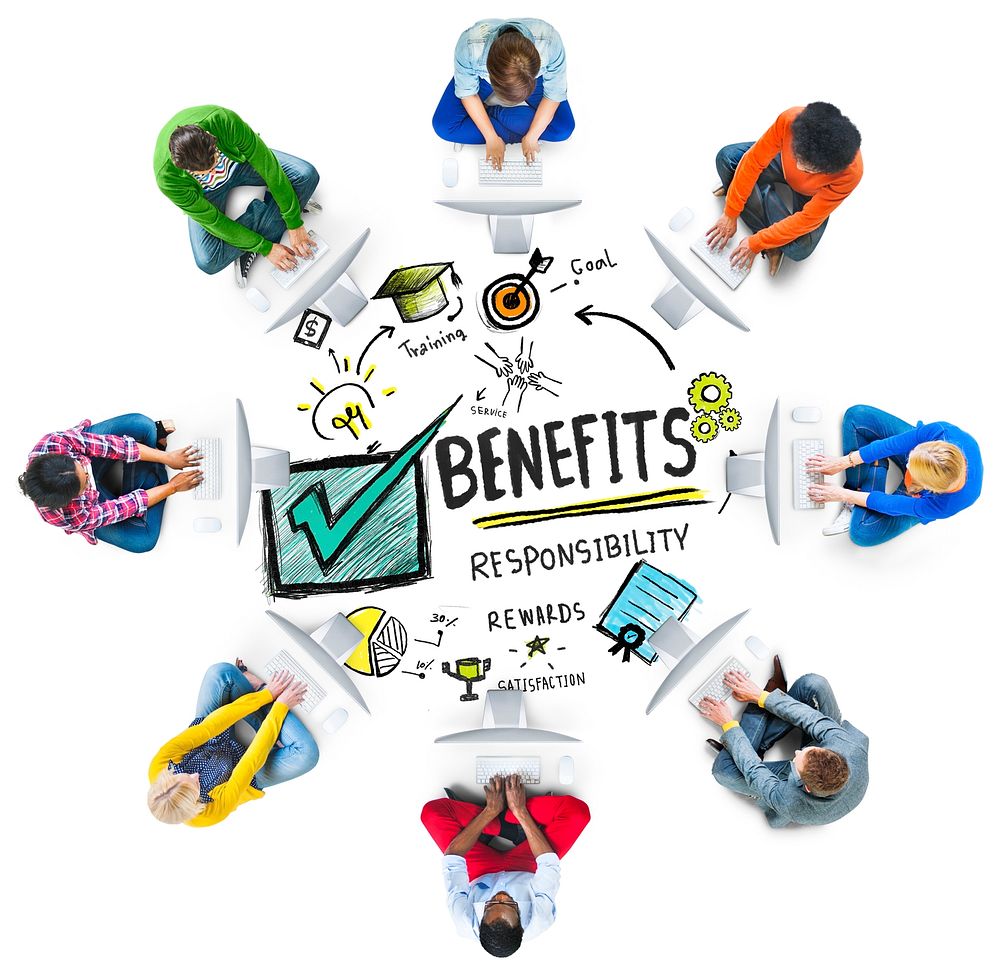 Benefits Gain Profit Earning Income Computer Technology Concept
