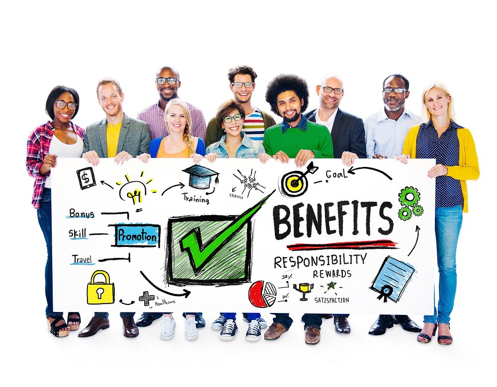 Benefits Gain Profit Income Earning People Banner Concept