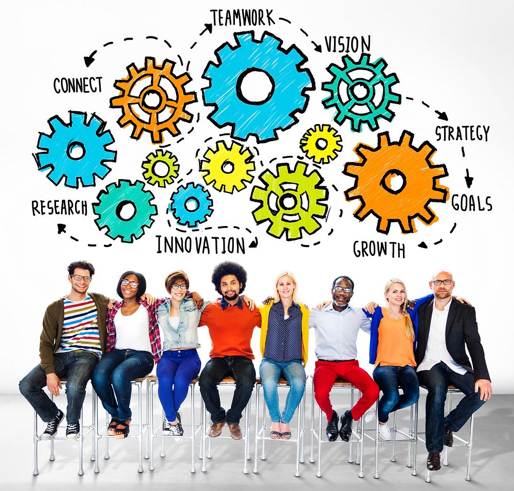 Team Teamwork Goals Strategy Vision Business Support Concept