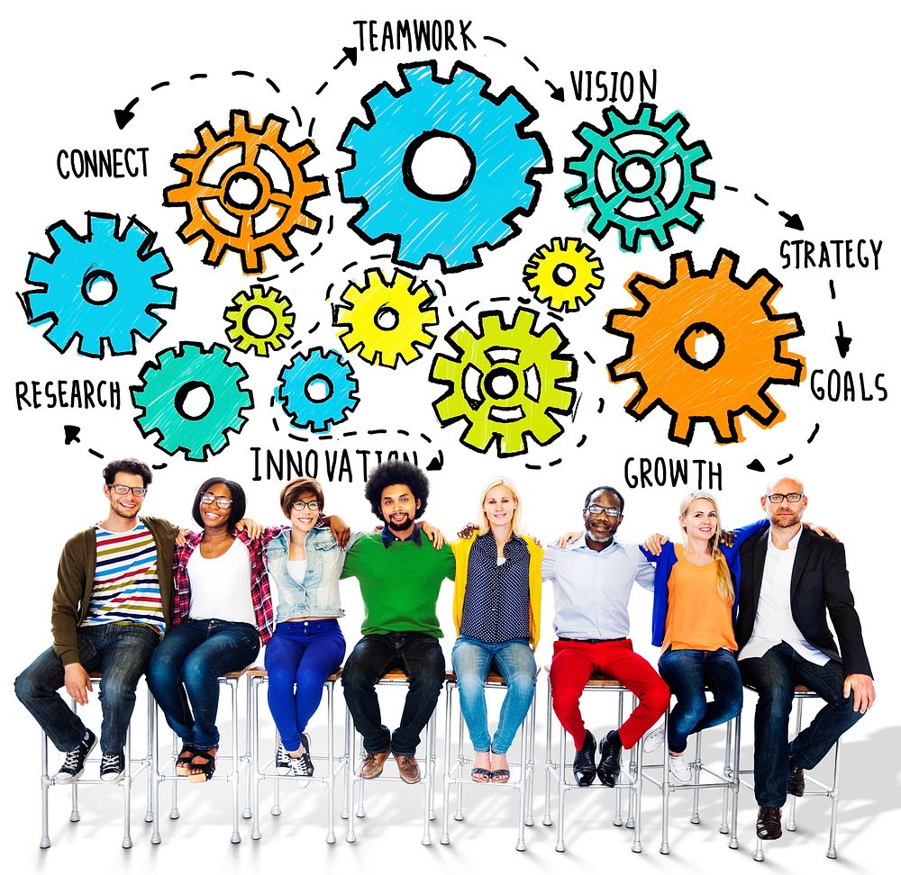 Team Teamwork Goals Strategy Vision Business Support Concept