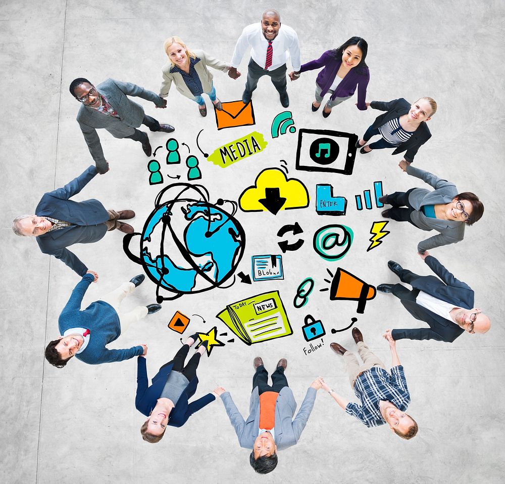Business People Media Technology Teamwork Support Concept