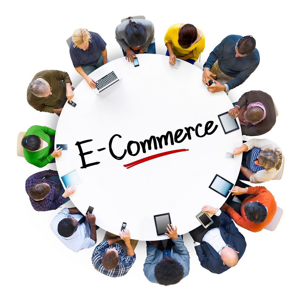 Multiethnic Group of Business People with E-Commerce