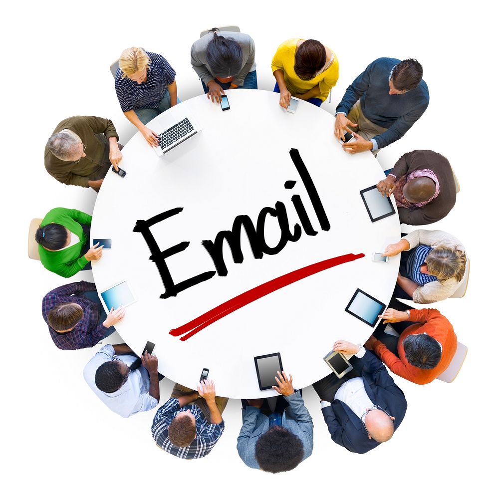 Multiethnic Group of Business People with Email Concept